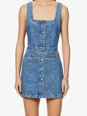 Fitted Tank Blue Denim Mini Dress